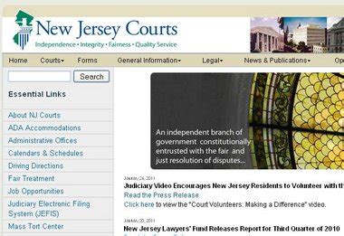 Official Website of the New Jersey Judiciary .